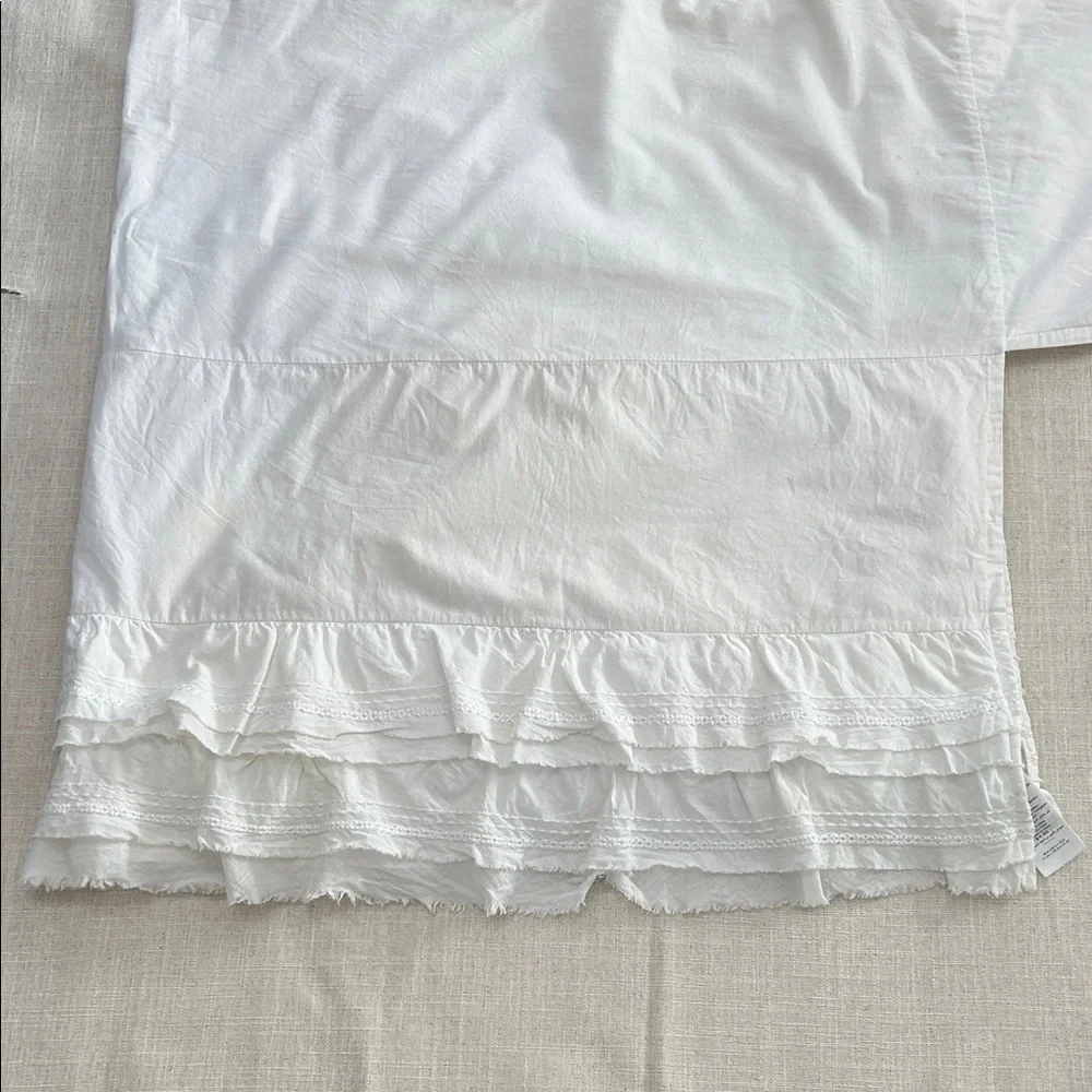 Pottery Barn Kids Crib Bed Skirt White Ruffled Shabby Chic - Picture 6 of 8